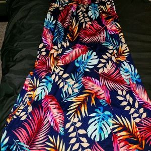 Palm leaf Maxi Dress